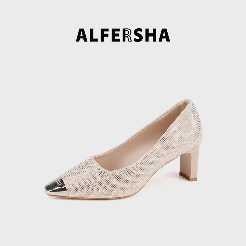 阿芙莎/ALFERSHA手工鞋6688253经典款鱼嘴百搭款尖头单鞋B