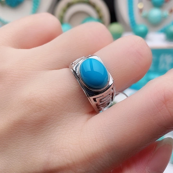 未镶嵌绿松石珠宝奇石12/9mm