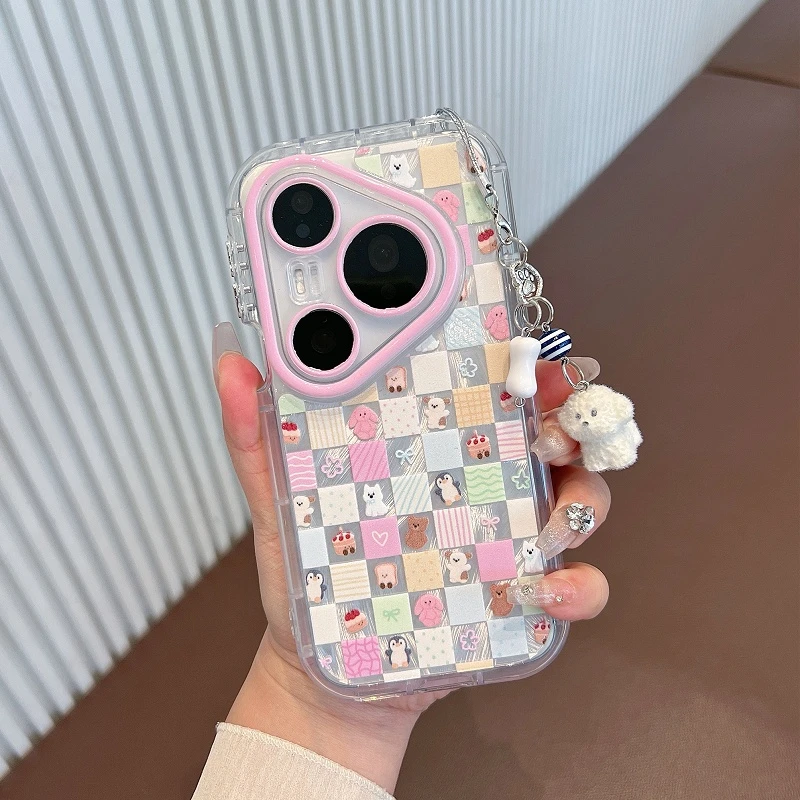 适用于华为pura80手机壳新款pura80pro方块可爱卡通p80pro+防摔女