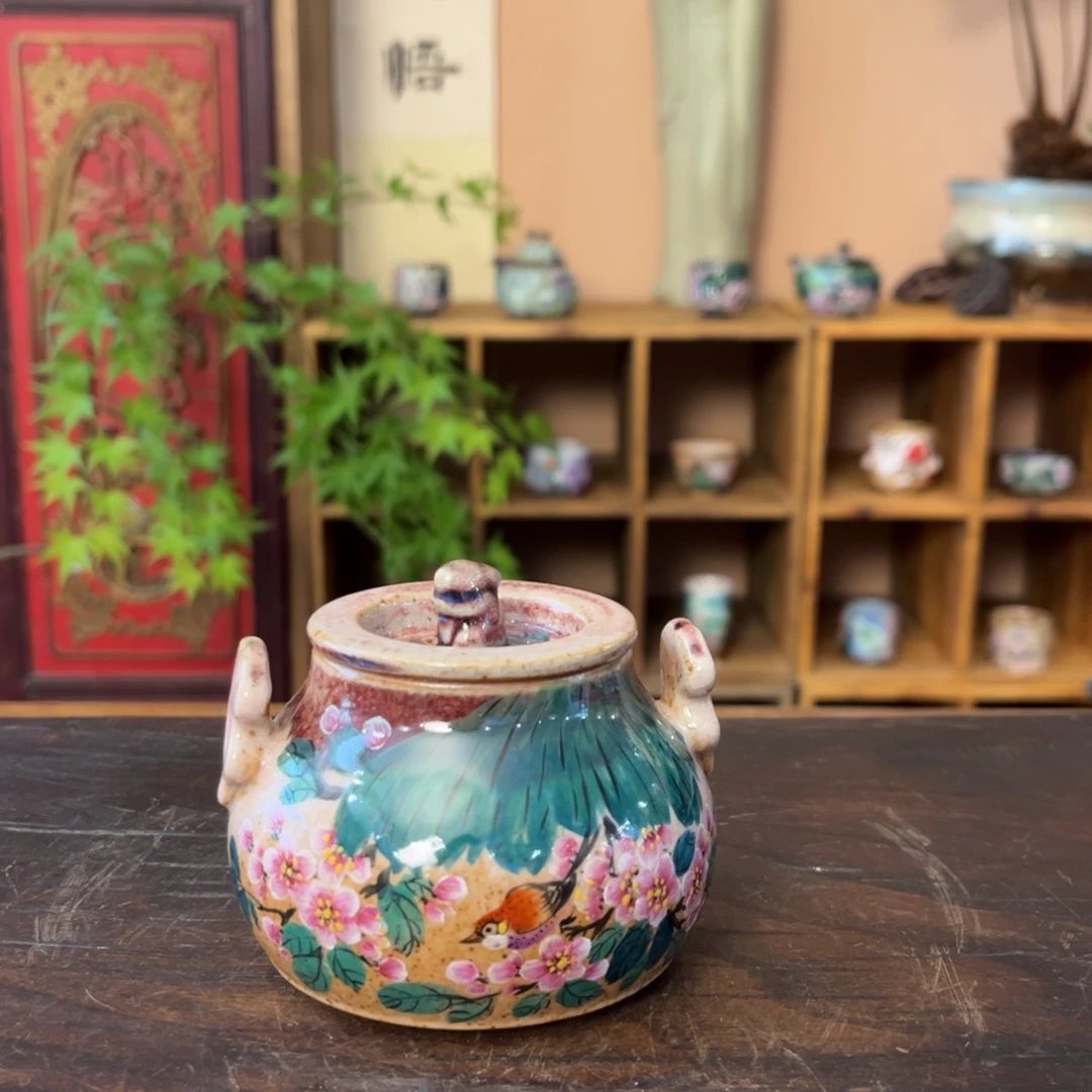 杯柴烧手工手绘陶瓷