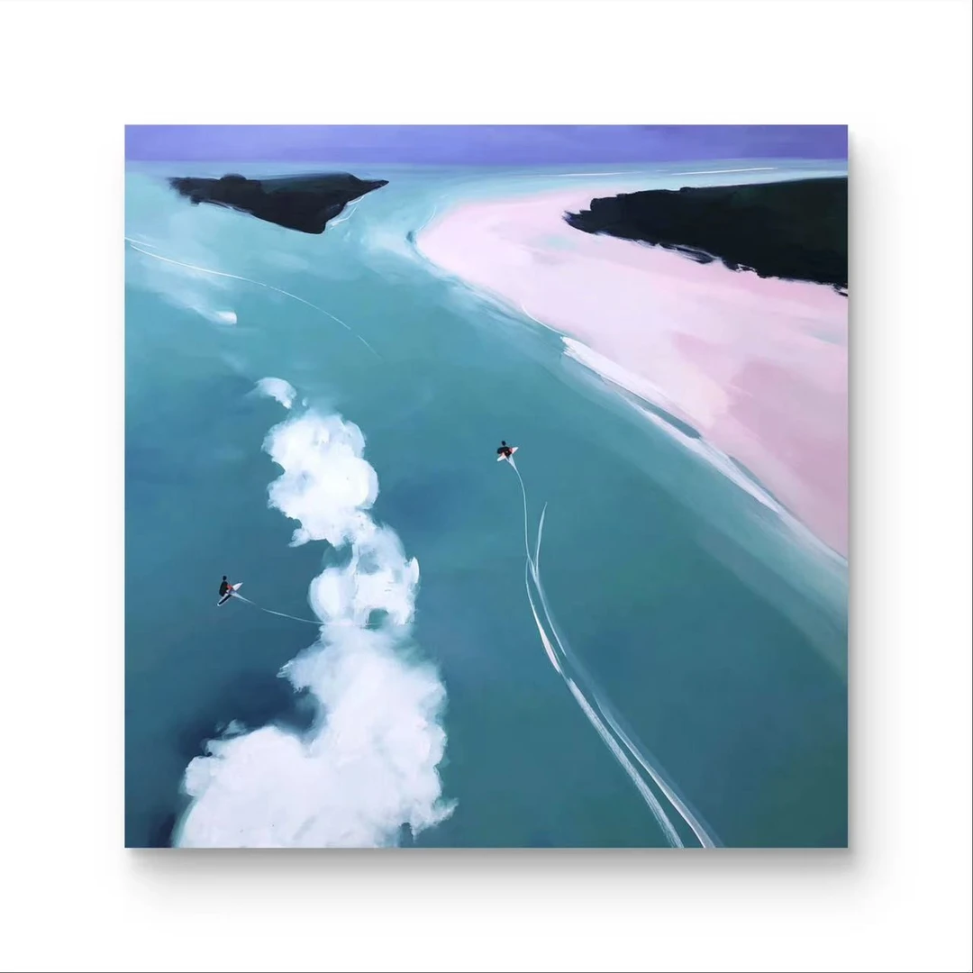 《共舞轨迹》原创手绘画/50x50cm/简约系列JY-162