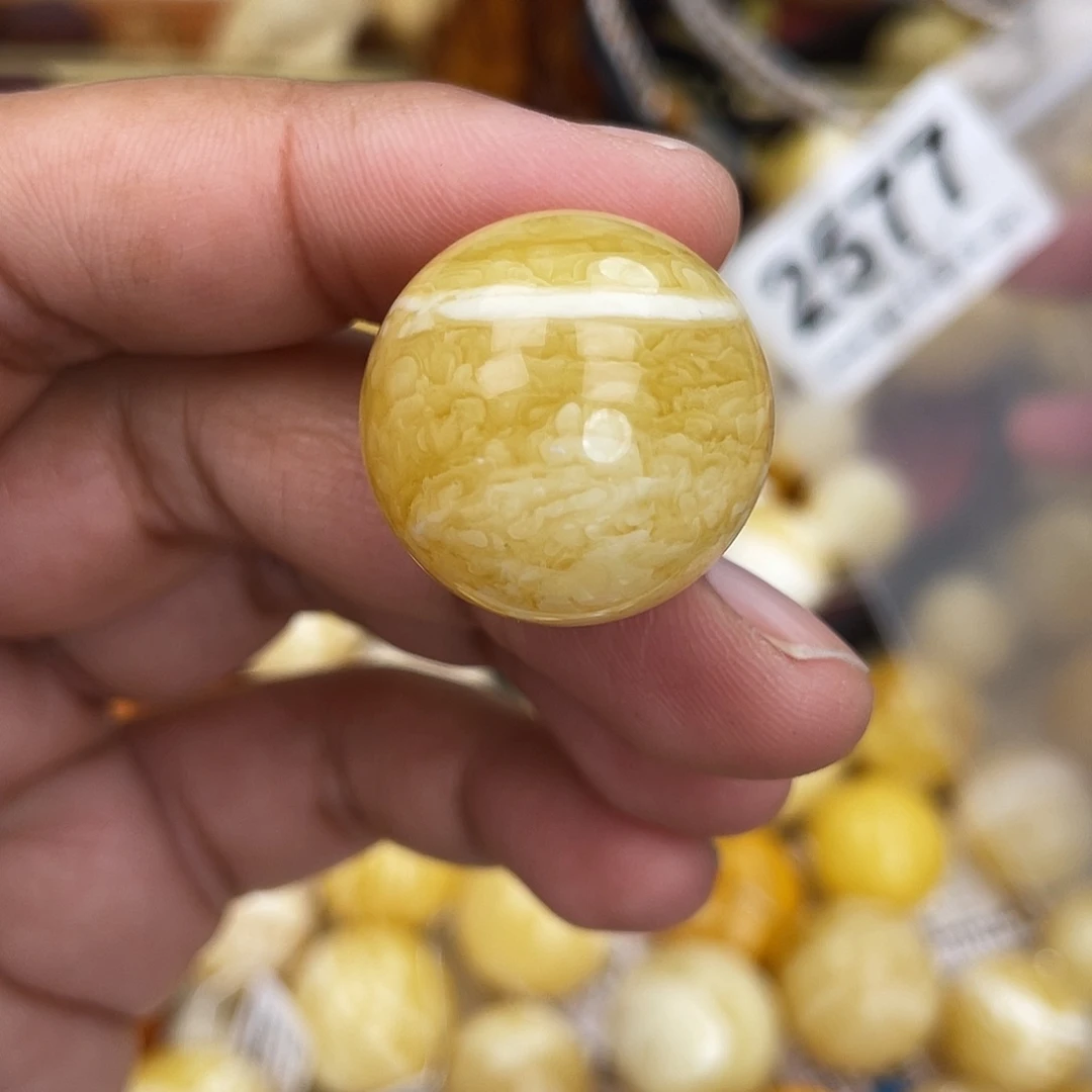 蜜蜡未镶嵌珠宝奇石23一线天