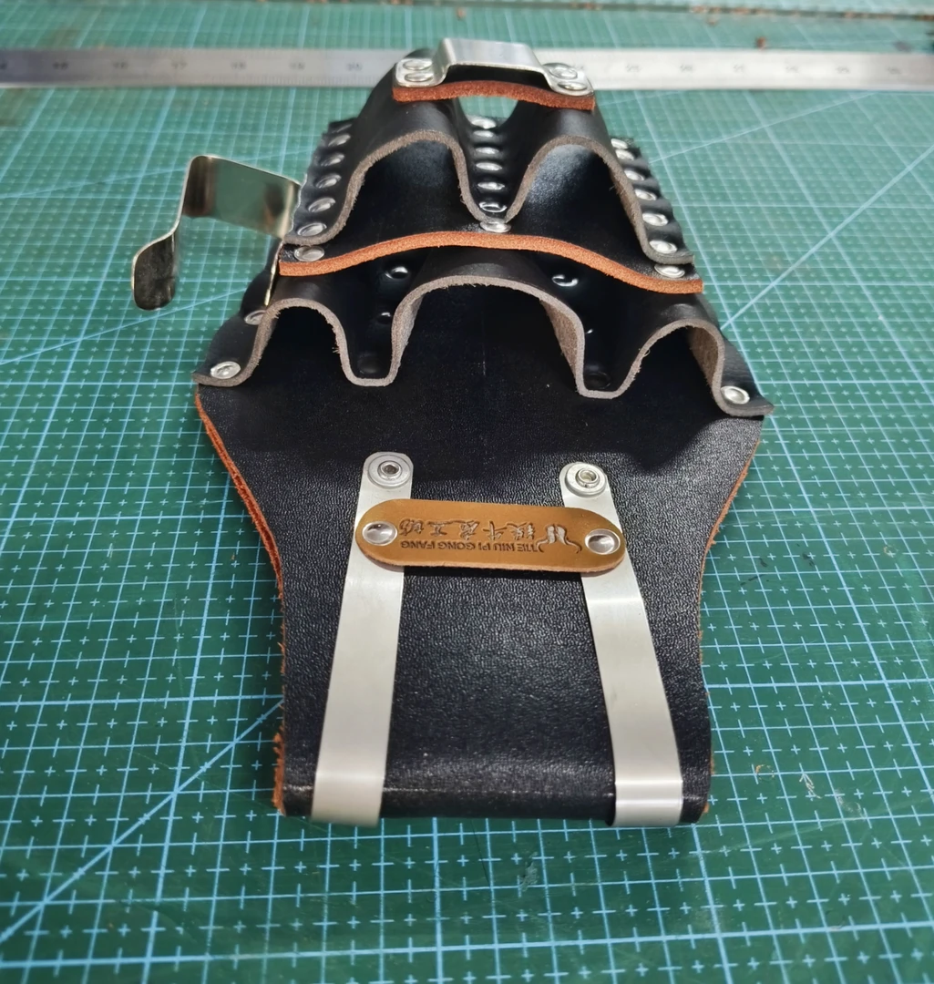 铁牛24双层款电工通用纯牛皮工具包工具套多功能钳子套加厚牛皮