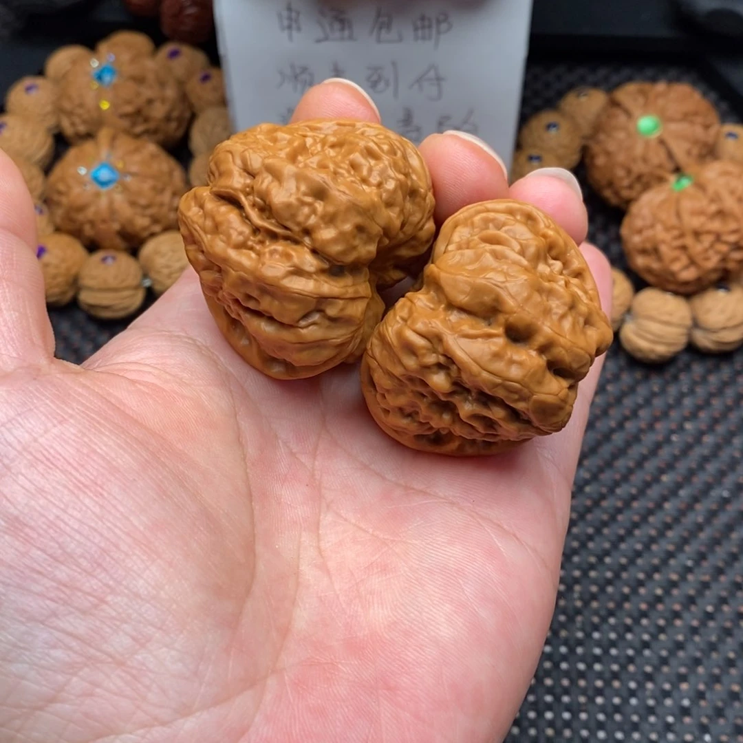 文玩核桃把件开背蛤蟆44边45肚