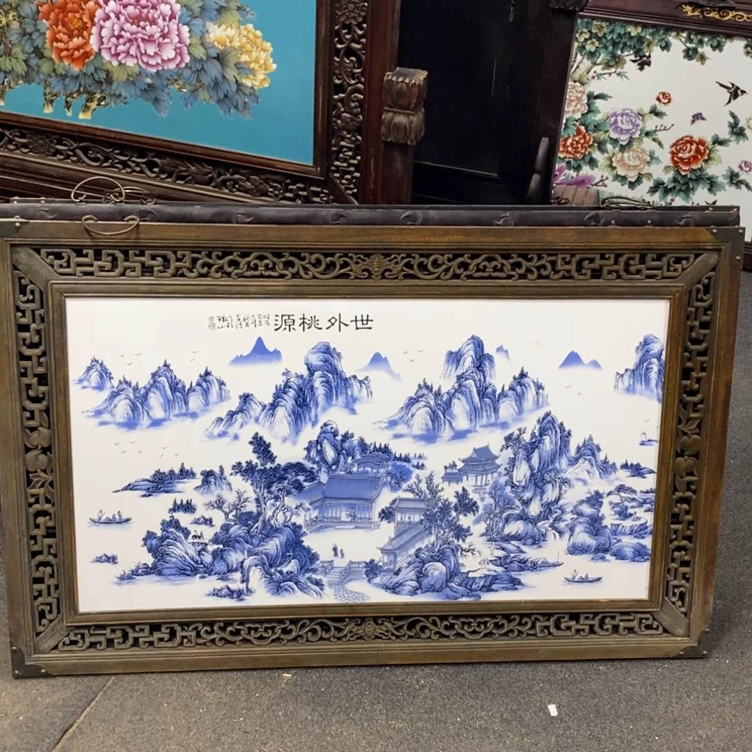 瓷片用****6景德镇瓷板画柴窑烧制