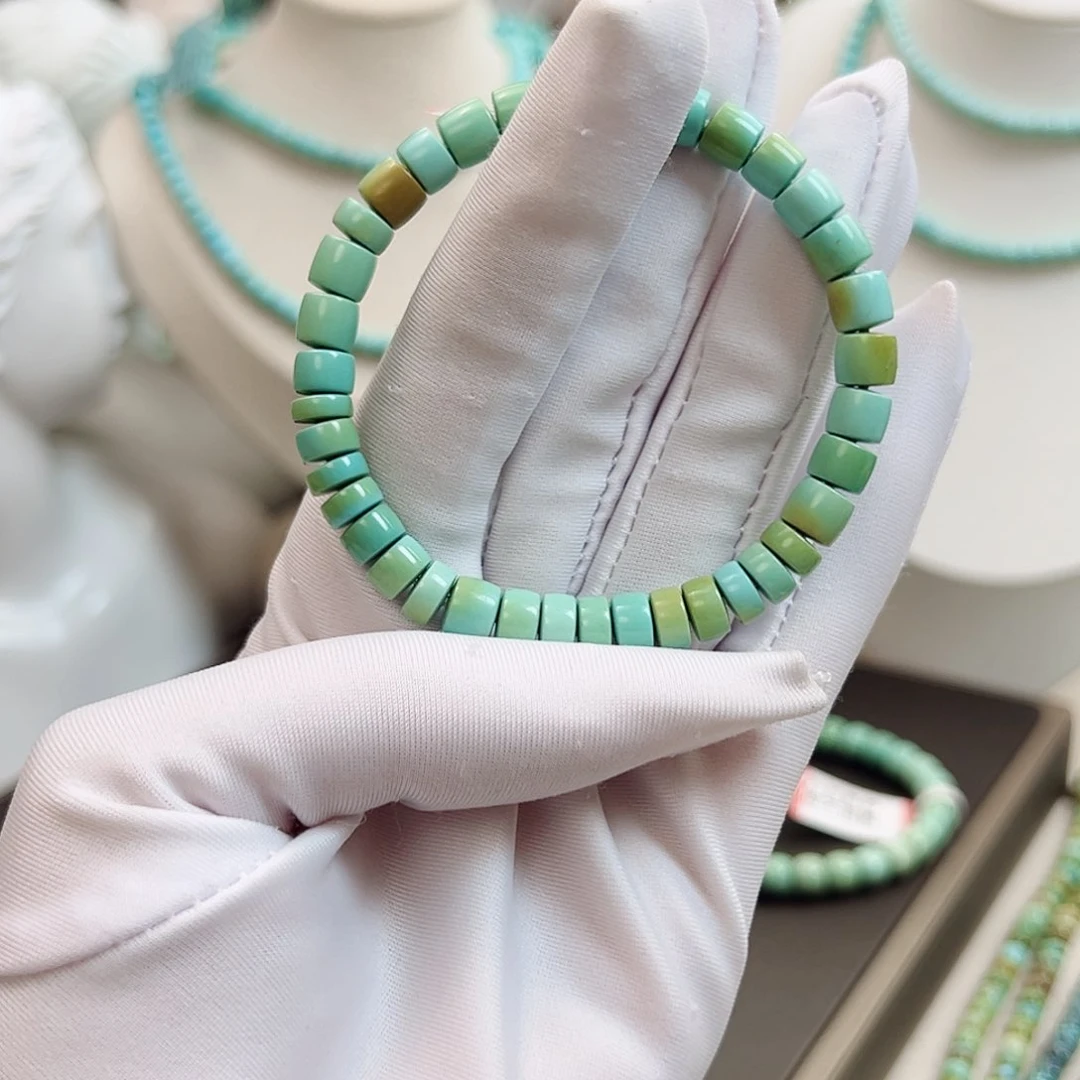 绿松石未镶嵌19直切单圈放漏卡6+