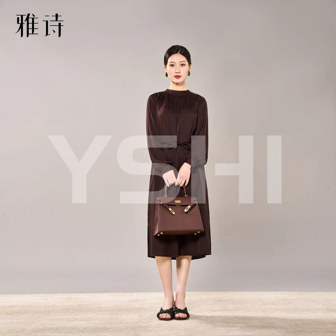 【YASHI】25姆米气质双乔桑蚕丝连衣裙 QXX253-LG9722