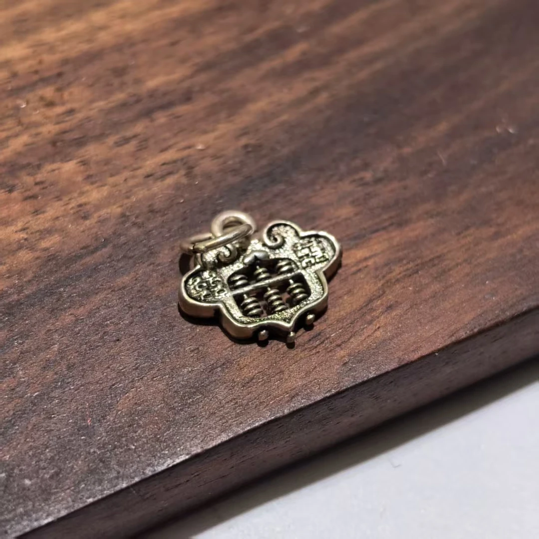 吊坠925银 （老银工厂店）12 精品时尚招财进宝算盘吊坠