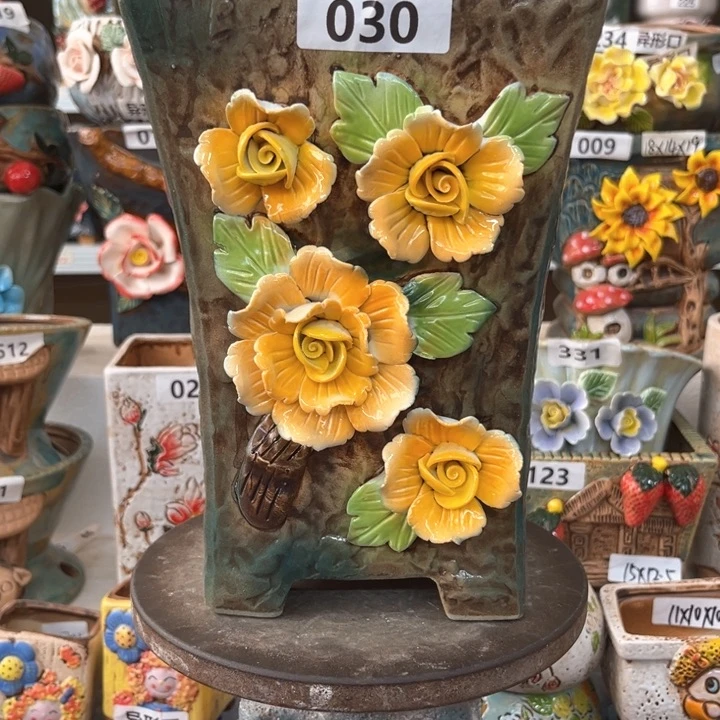 紫砂花盆粗陶材质多肉花盆