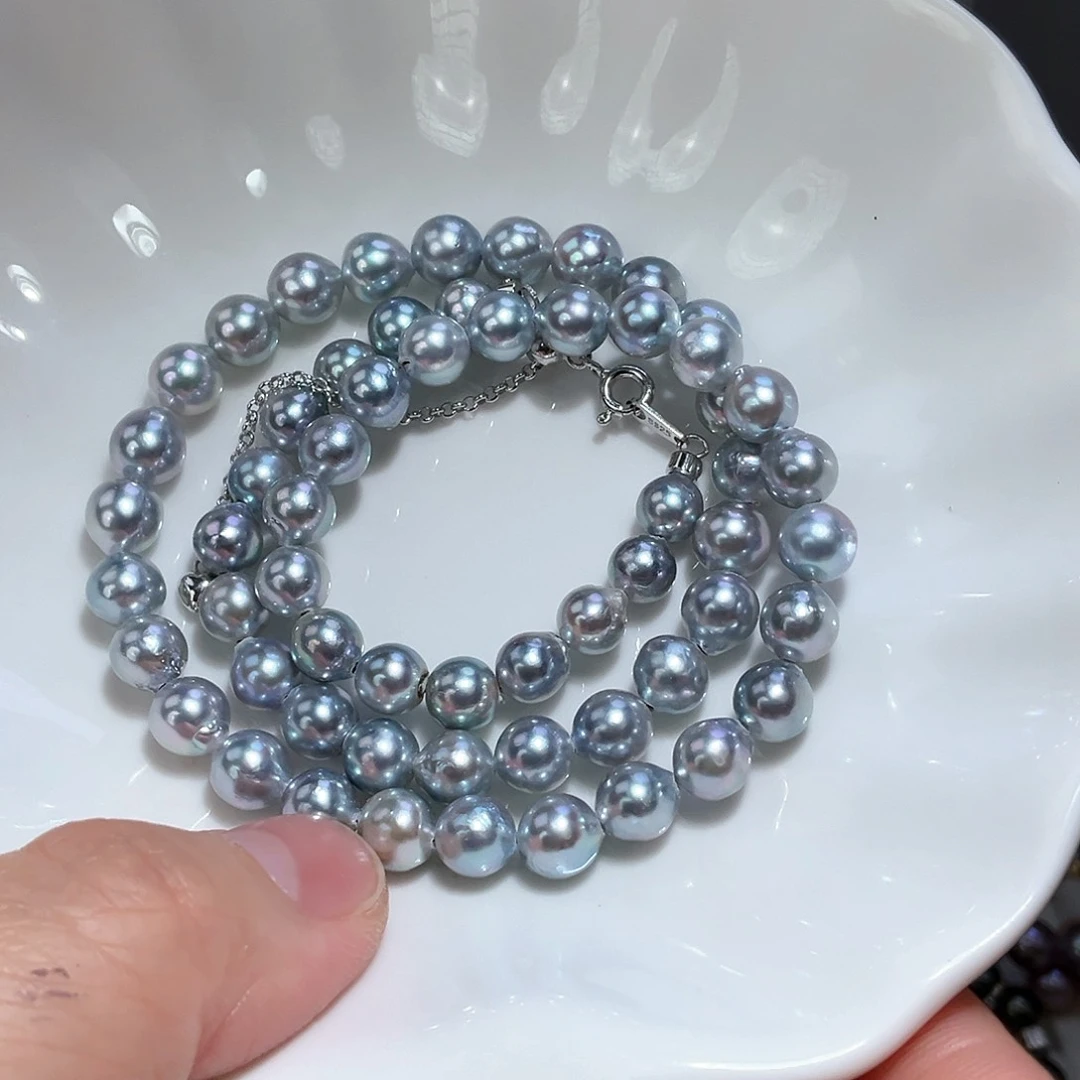 海水珍珠颈饰银S925镶嵌我**V