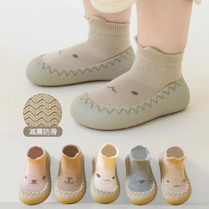 新生儿鞋子6-12个月春秋防滑学步袜宝宝幼儿软底舒适不硌脚地板鞋