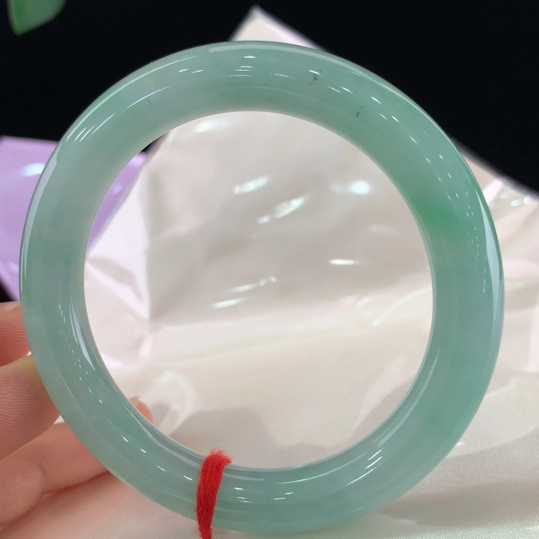 流***水翡翠手镯未镶嵌有裂-0977