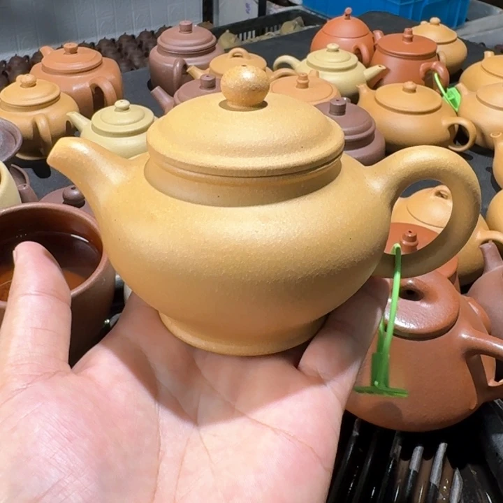 茶壶紫砂黄金段泥壶王掇只290cc