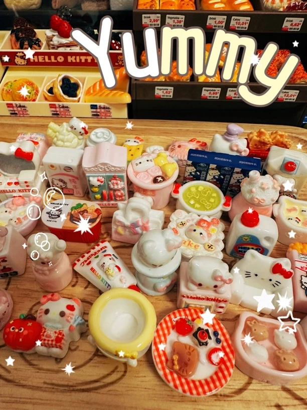 【直播拆 对对碰】HelloKitty微缩小食玩 创意DIY树脂配件