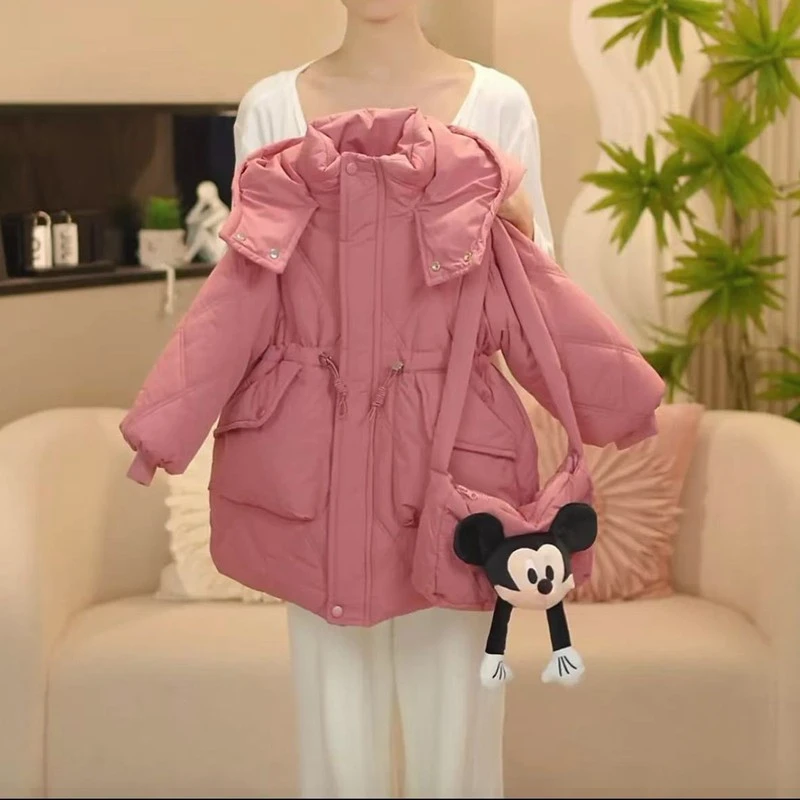 巴拉开门喜女童收腰棉服新款儿童加厚棉衣韩版女韩版收腰女童棉衣