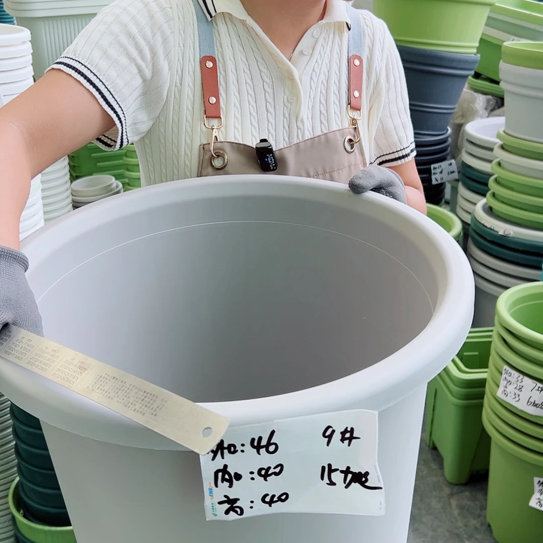 四季盆9#灰白色4个无托