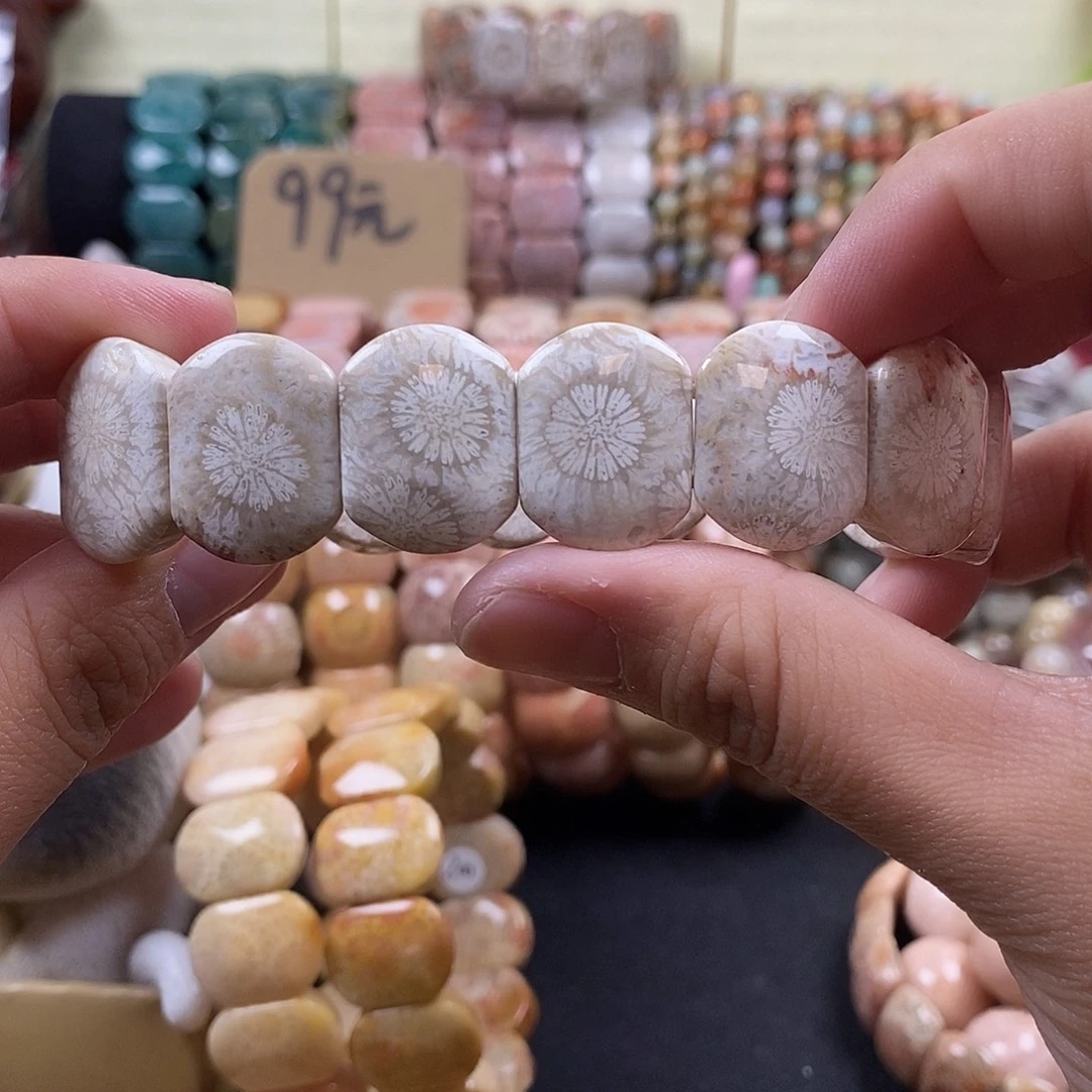 硅化珊瑚（珊瑚玉）未镶嵌手牌  上新 13