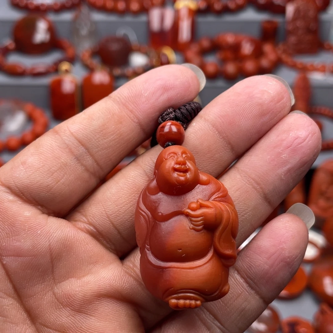 南红玛瑙未镶嵌珠宝奇石吊坠