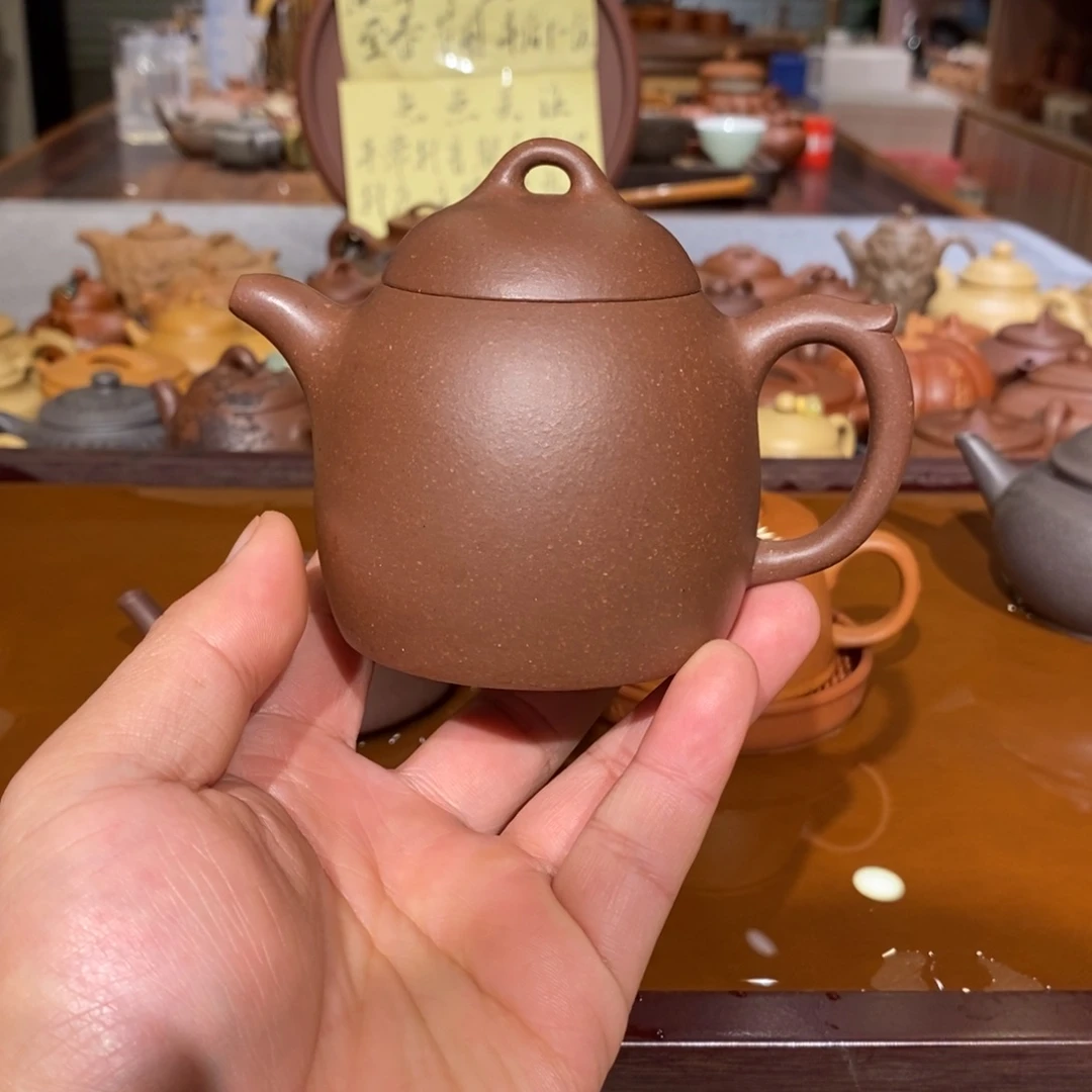 紫砂茶壶X****x自炼零添加紫泥秦权220cc