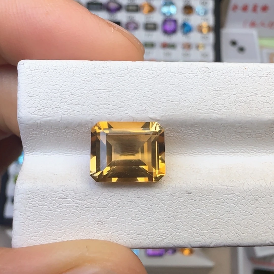 黄晶未镶嵌珠宝半成品9*11mm