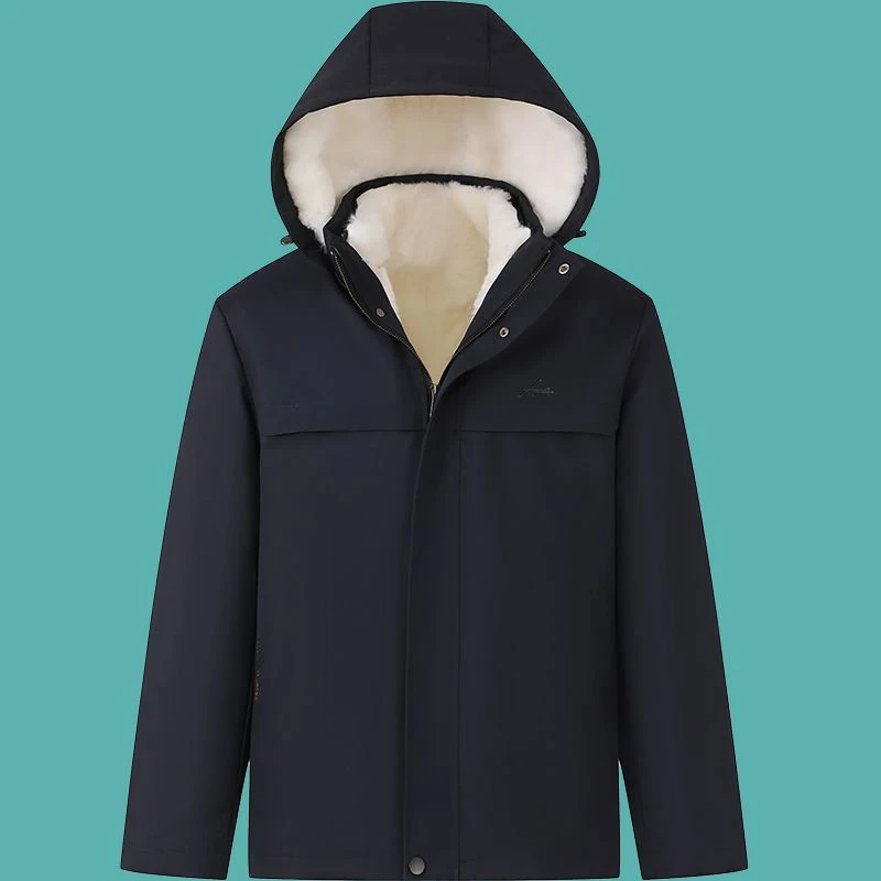 冬季休闲真羊皮毛男款整皮内胆外套加厚棉袄保暖皮毛棉衣