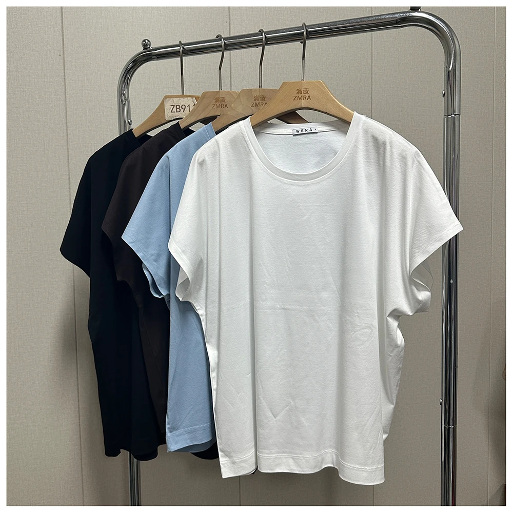 1T007夏季新款宽松圆领T恤女