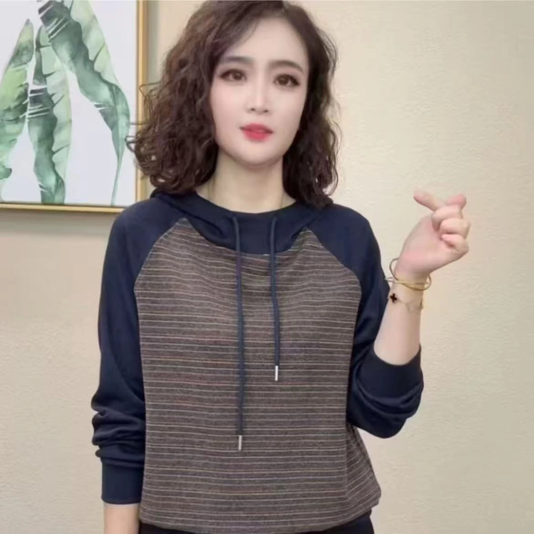 2025秋季新款时尚洋气气质百搭设计感显瘦女士上衣卫衣#08091
