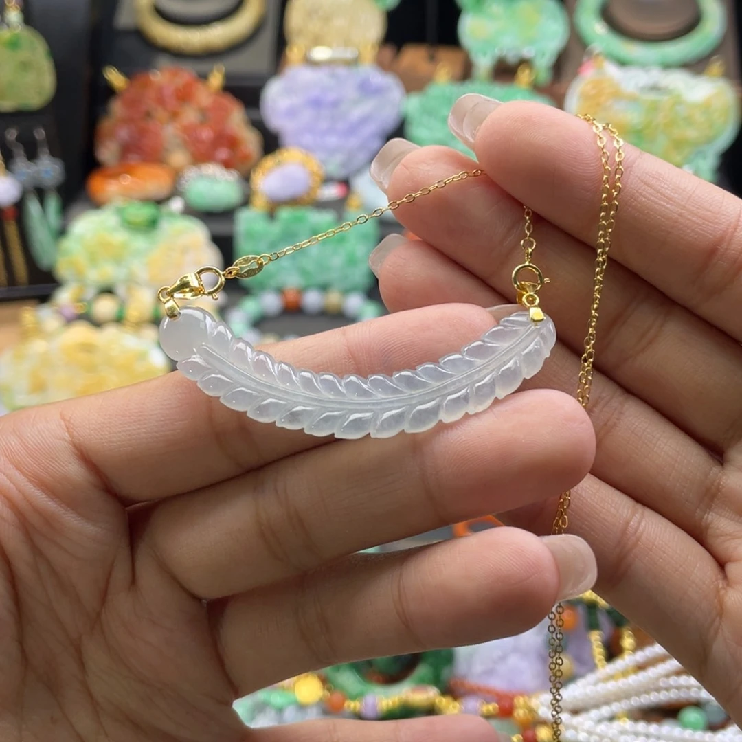 翡翠未镶嵌颈饰代编织