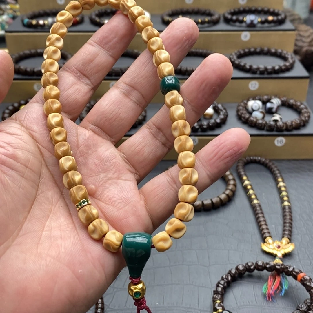 白玉菩提手串大**?龙脊菩提手持