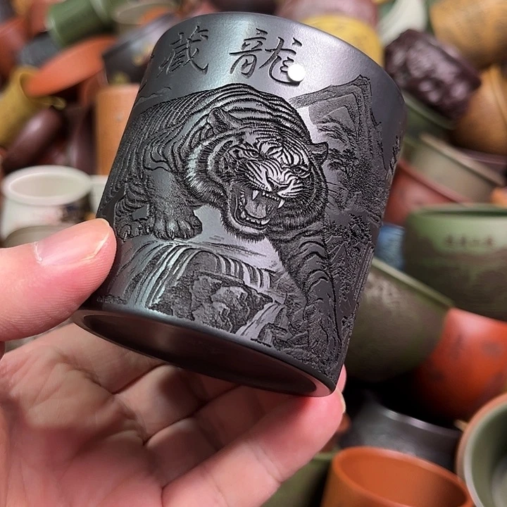 紫砂茶杯全手工紫砂主人杯