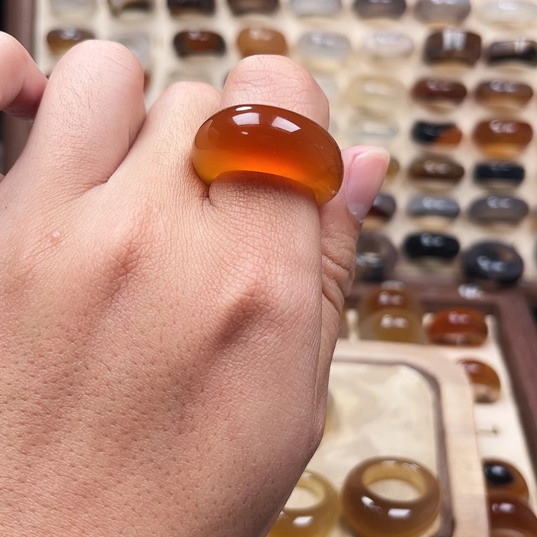 玛瑙/玉髓合金戒指8港20