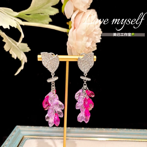 铜合金仿水晶耳饰 铜合金仿水晶耳饰7119