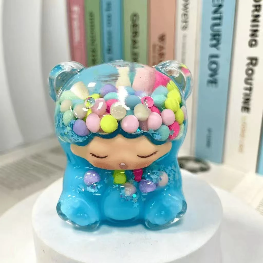 【NONO直播拆】高定款碎冰云梦溪抱抱小熊流 沙摆件大号混拆