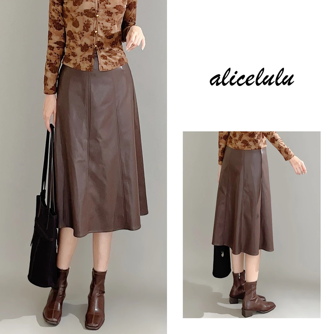 4alicelulu“有态度”半身裙伞裙藏肉优雅飒美S621811L