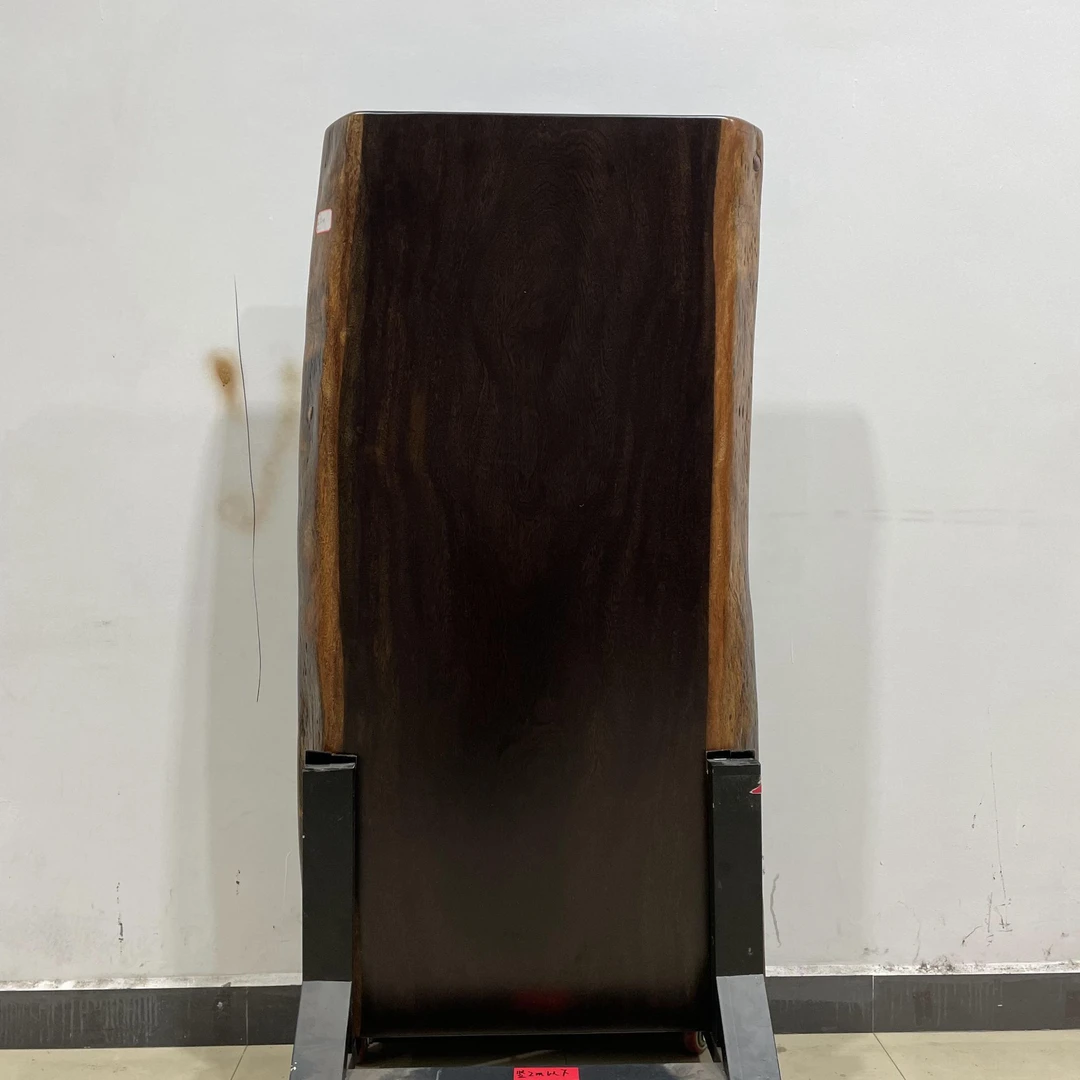911-长151宽72-77-78厚8公分自然边非洲黑檀大板实木整板原木茶几