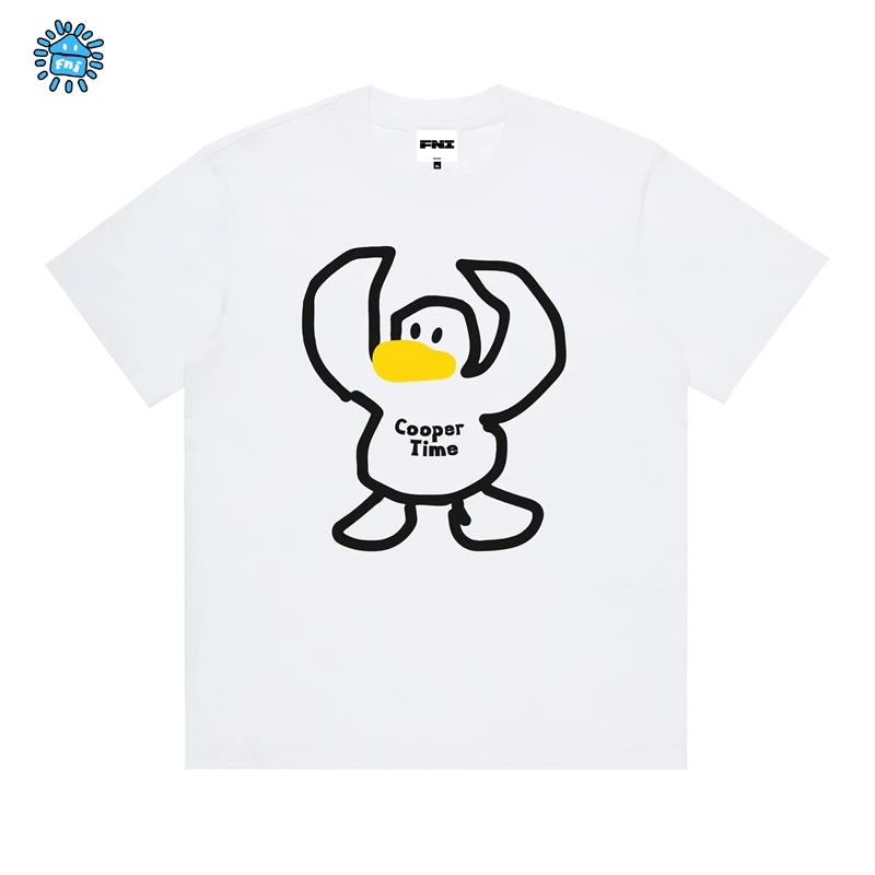 FNI Cooper系列（小黄嘴鸭）卡通趣味纯棉短袖男女同款t恤新款发泡