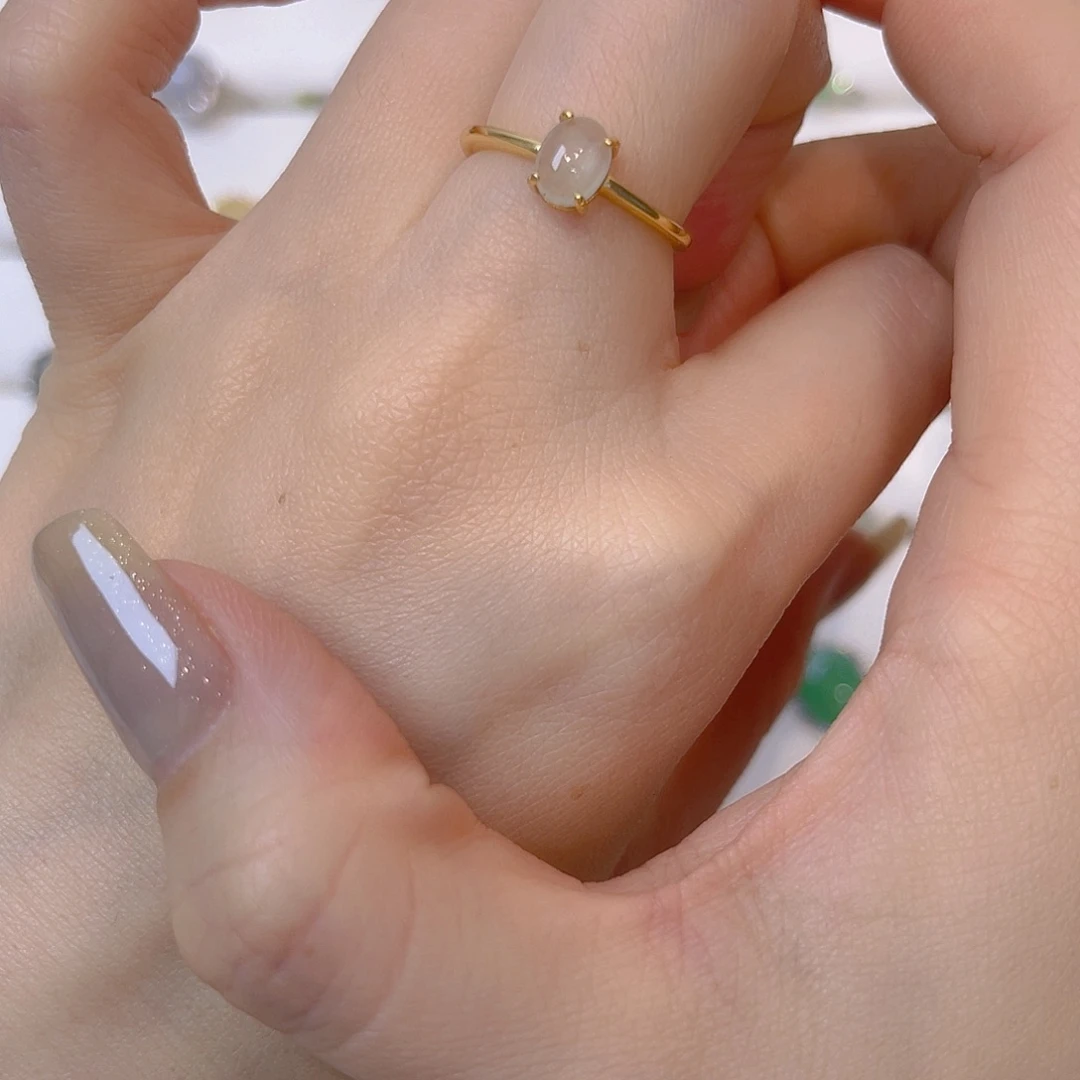 翡翠银S925镶嵌戒指