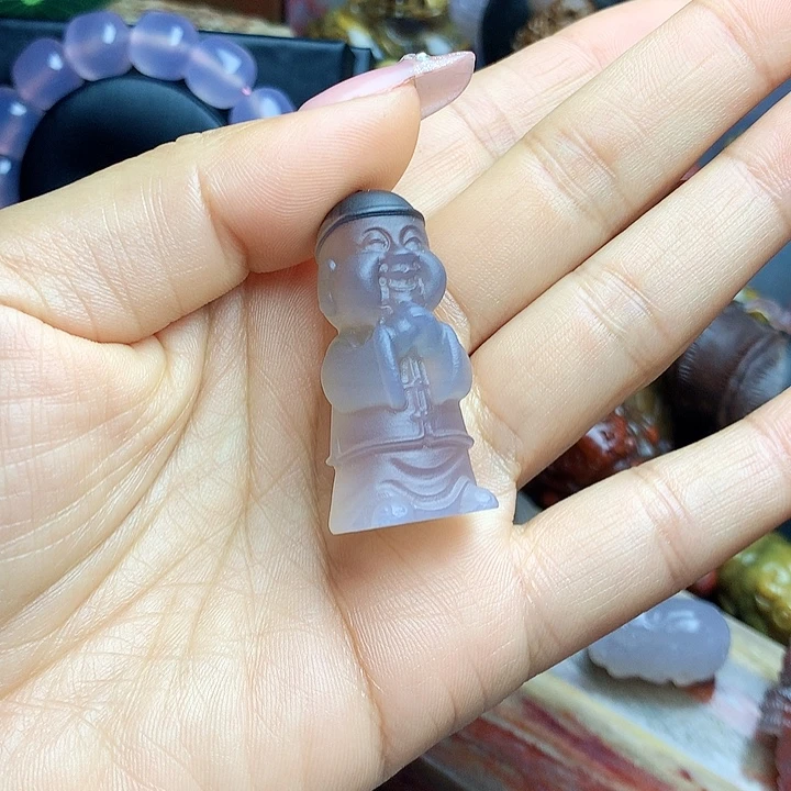 硅化玉未镶嵌吊坠(不含链)玉雕地主