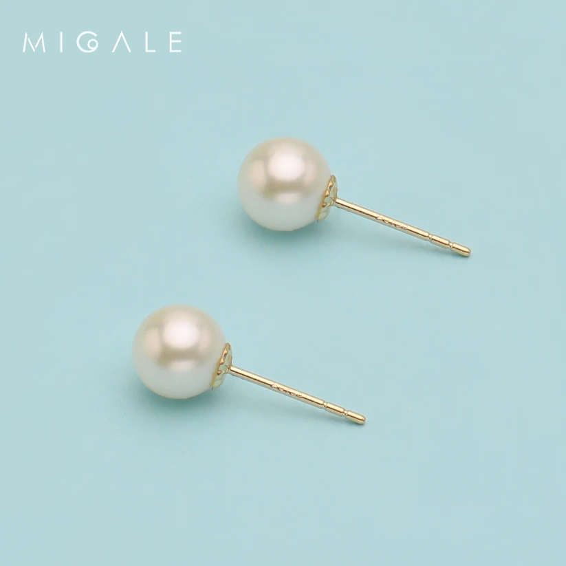 【源头】爆款！海水Akoya珍珠耳钉6mm C1028