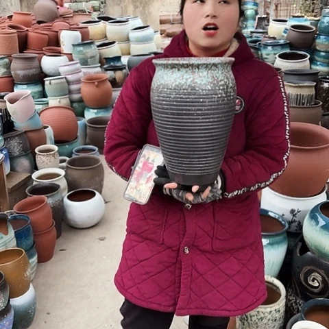 口20高31瑕疵盆子。