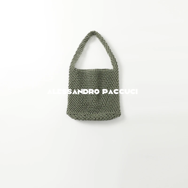 AP洛哥52051BD【限量】蜡绳手工编织网兜包多色时尚百搭单肩包包