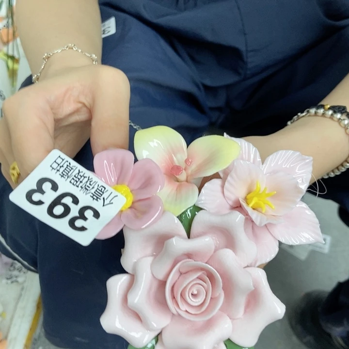 杯手工制作陶瓷花