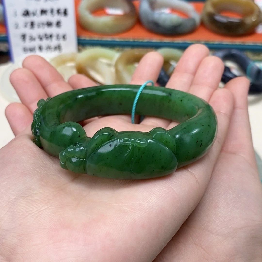 和田玉未镶嵌手镯手镯 58.6