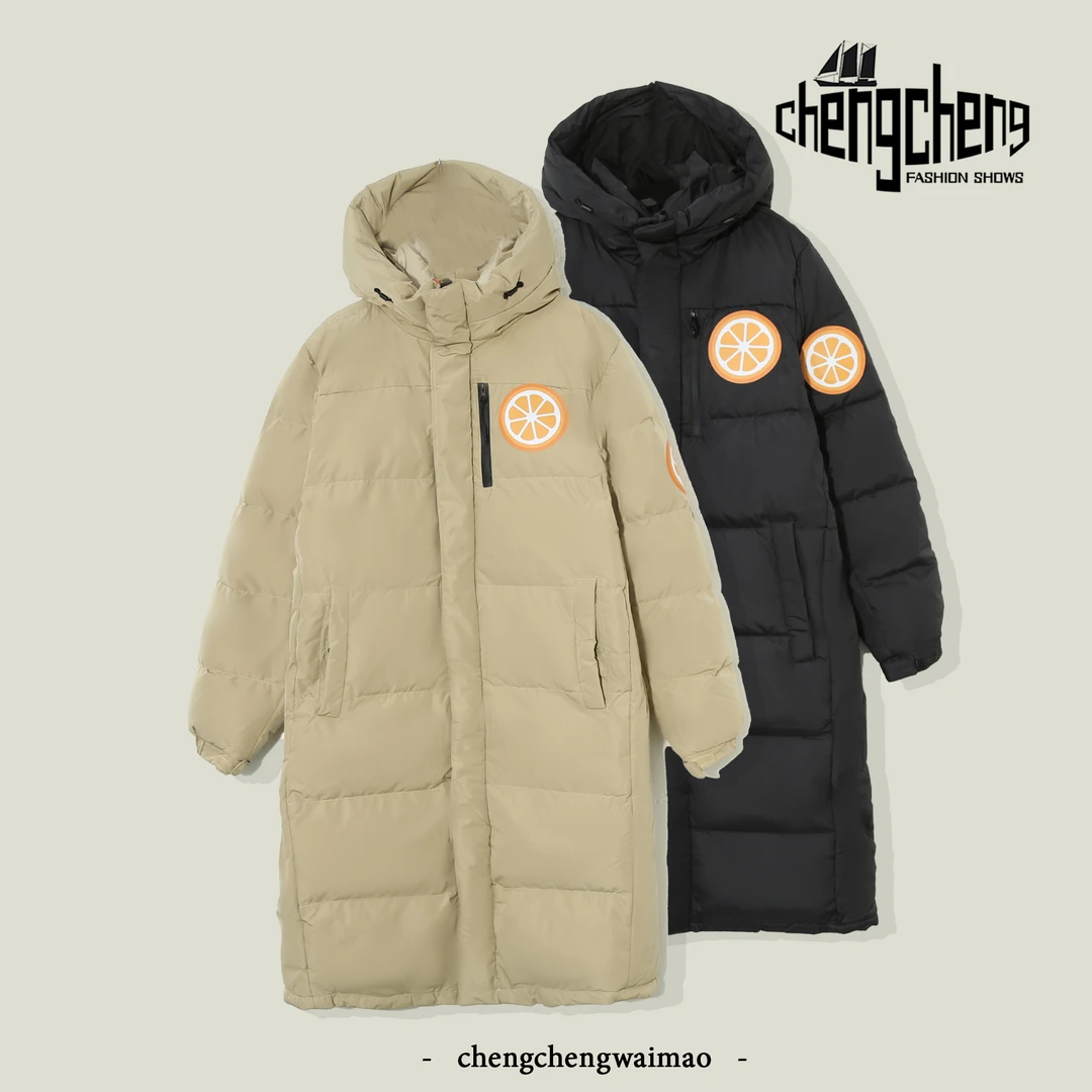 N设计感连帽女过膝长款简约冬季防风保暖休闲百搭棉服外套Y-N385