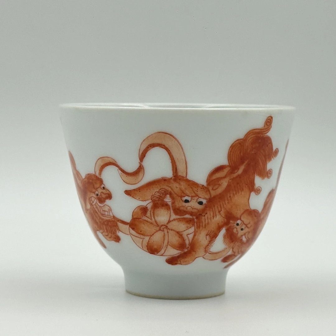 1892 清晚期矾红四世同堂主人杯