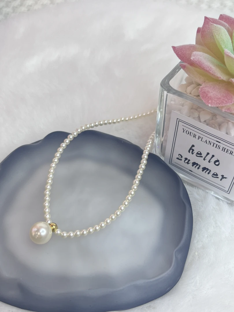 合金仿珍珠吊坠 珍珠项链