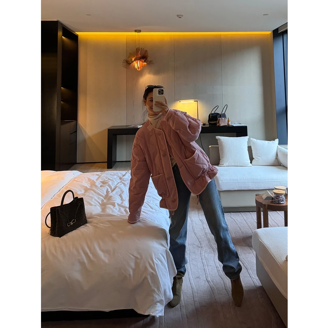 KEEP KAPU靠谱【微醺暖炉】M*ILE私服阔版绗缝鹅绒羽绒服女KP253340