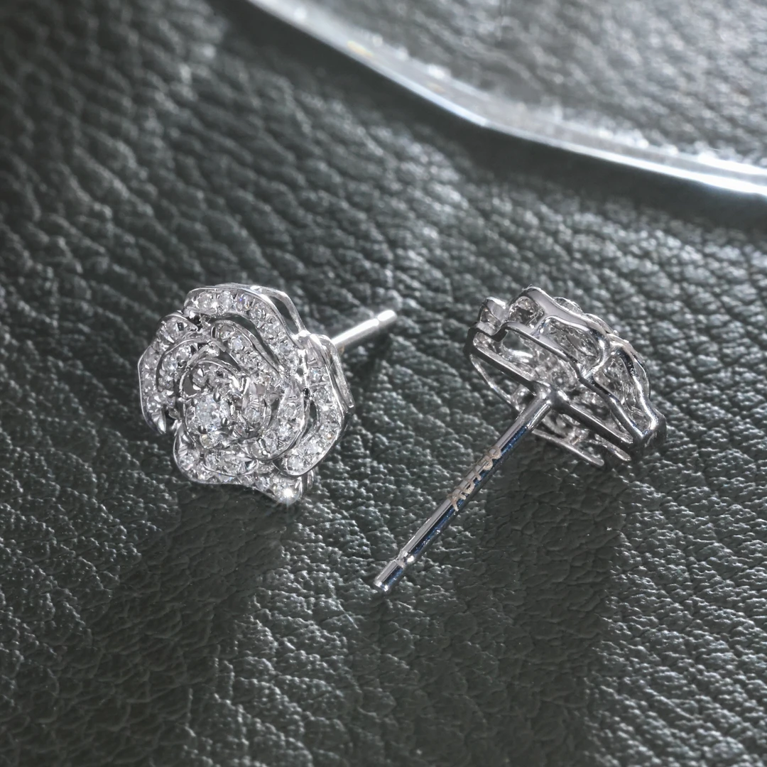 【举石臻选】TA0213-1186-64钻石耳饰18k（一对）T