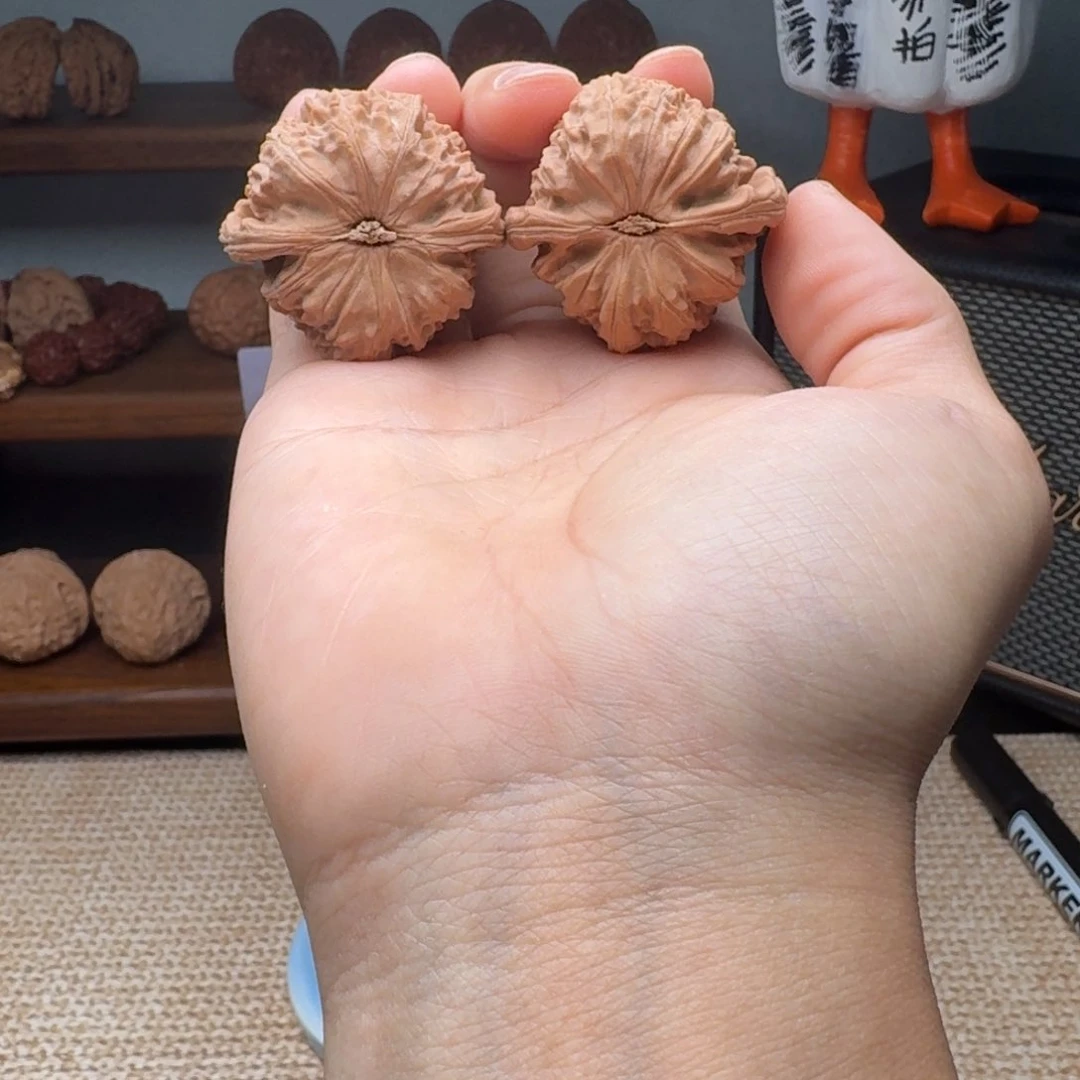 文玩核桃把件烤***！4128闷白