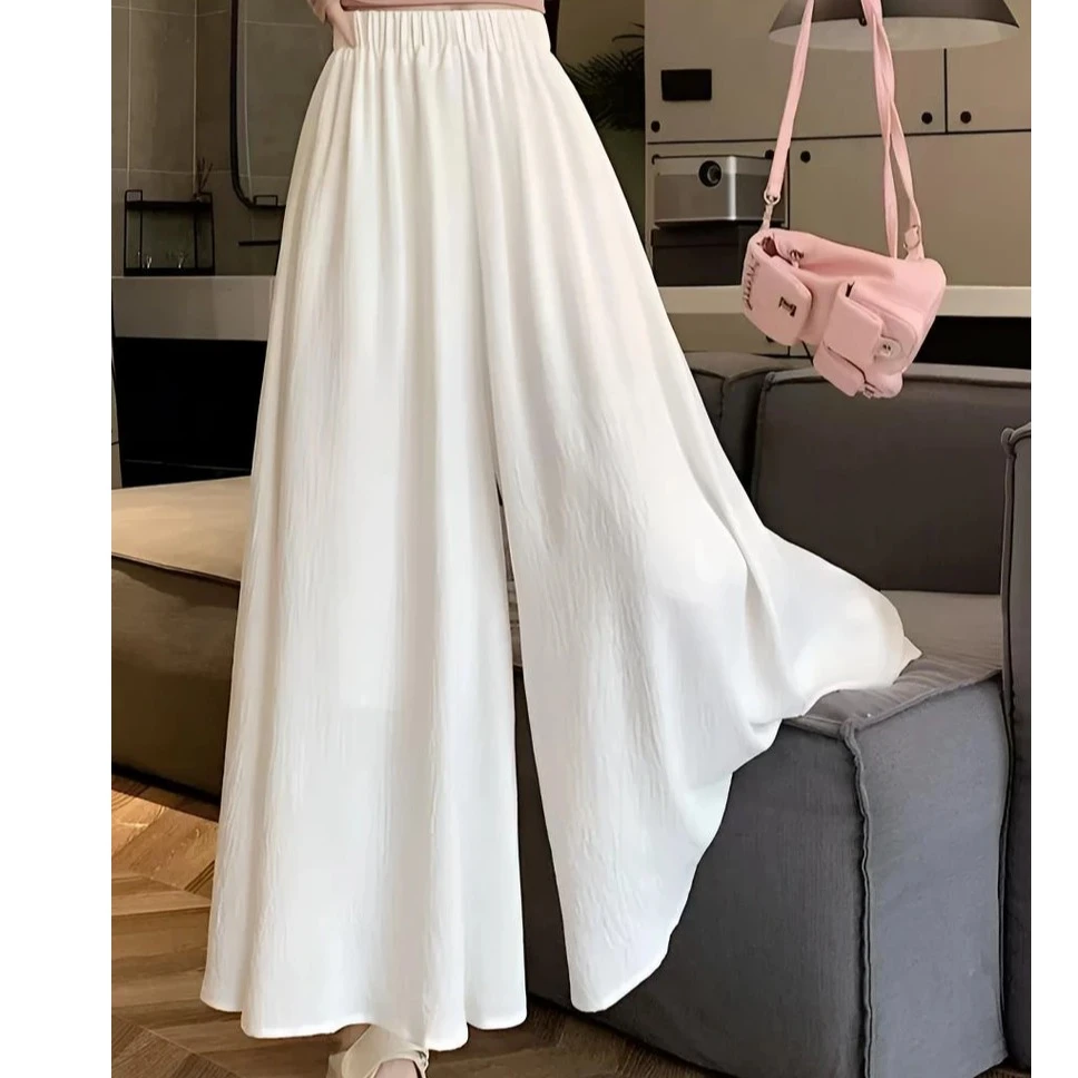 大码胖妹妹新款夏季休闲裤女垂坠感裤裙宽松高腰阔腿裤慵懒风212